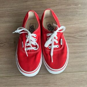 Vans Authentic Red Canvas Shoes